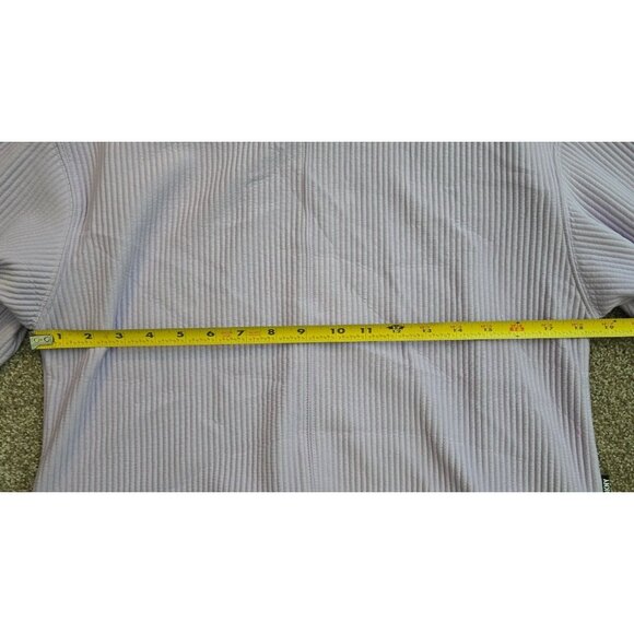 DKNY Sport Lilac Ribbed Long Sleeve Top With Side Zipper Details Size S - Picture 9 of 10